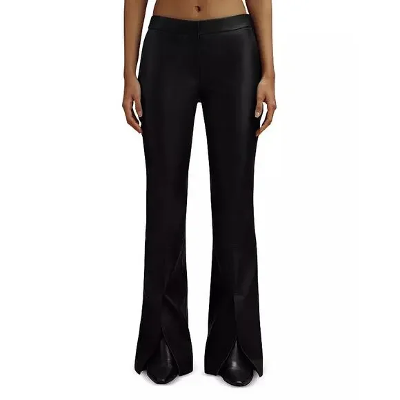 REISS x McLaren F1 Team Lottie Slit Front Leather Pants - Picture 4 of 16